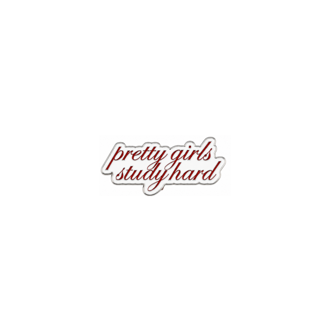 Pretty Girls Study Hard Sticker